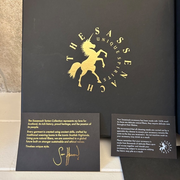 The Sassenach First Love tartan mid weight scarf - Picture 2 of 4